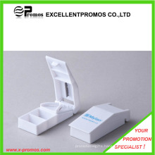 Promotional Printed Logo Plastic Pill Dispenser with Cutter (EP-P0903)